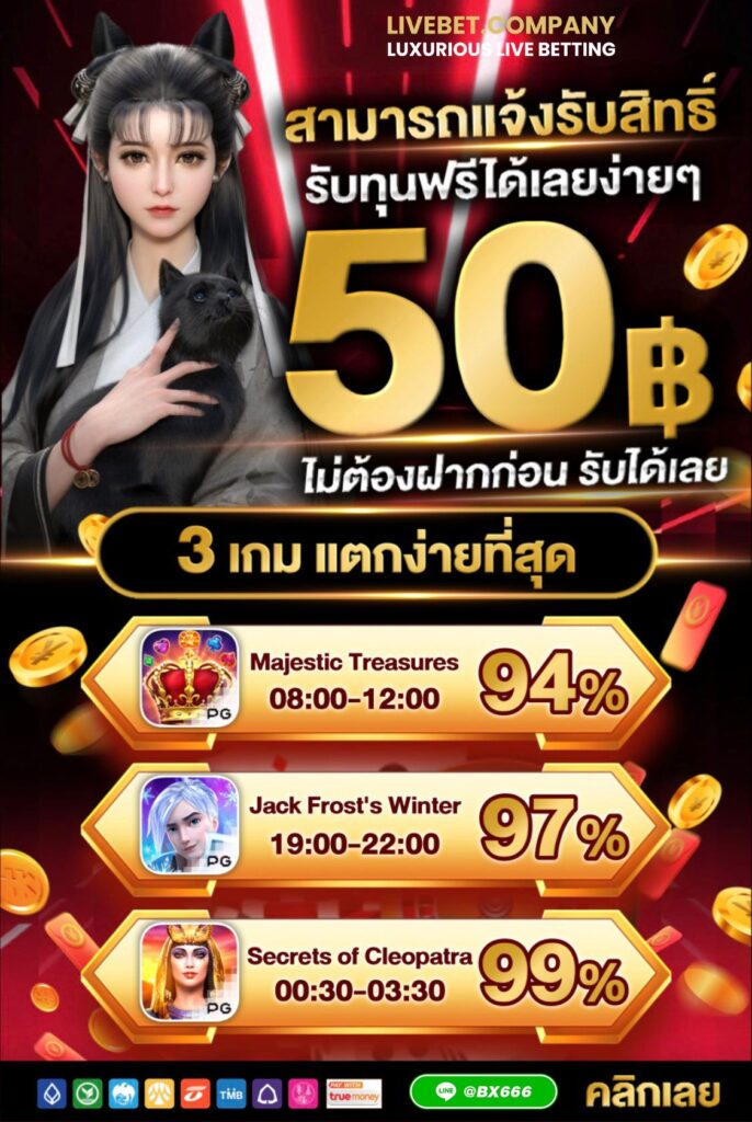 แจกเครดิตฟรี 50